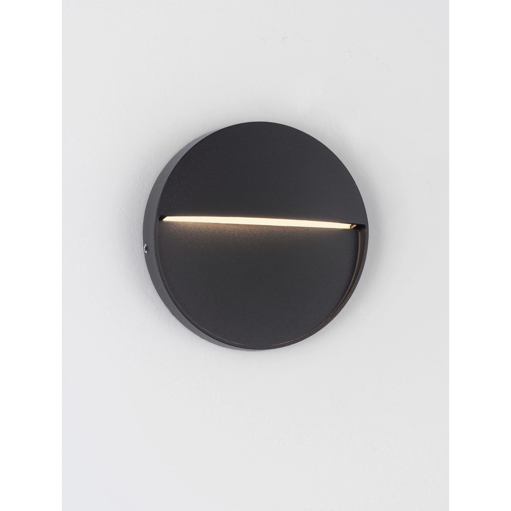 Ronde wandlamp Toby design zwart Lyora 5212017453594