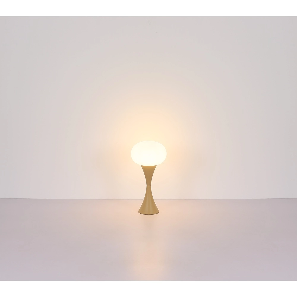 Moderne tafellamp Lula zand bruin Globo 9007371509201