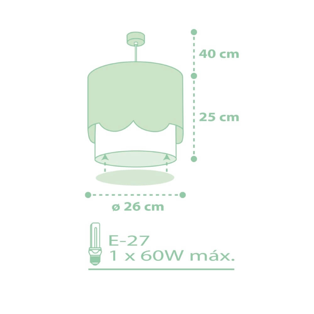Kinderkamer hanglamp Sweet Love soft groen Dalber 8420406617121