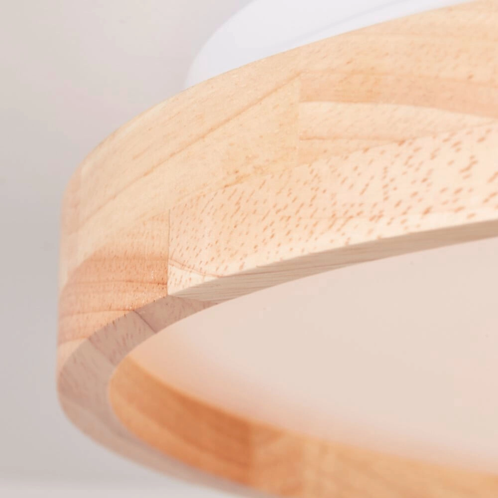Plafondlamp Alson Ø 39,5cm wit met hout Brilliant 4004353411335