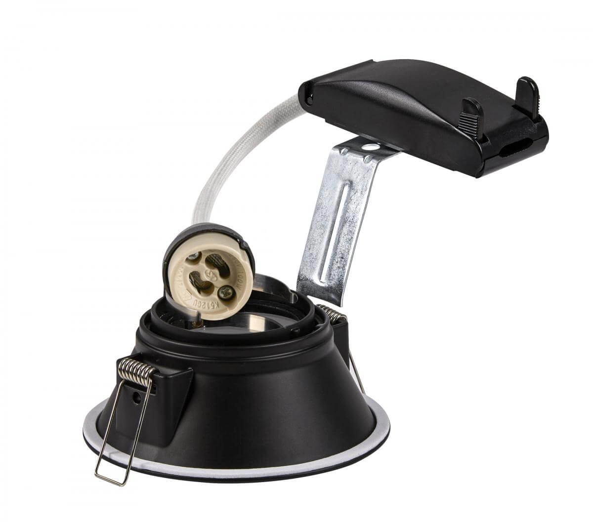 Inbouwspot Horn 10,3 cm zwart SLV 4024163150163