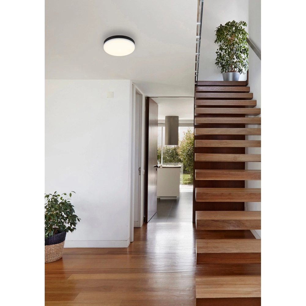 Plafonniere Matthew design zwart Ø 22cm Globo 9007371447947