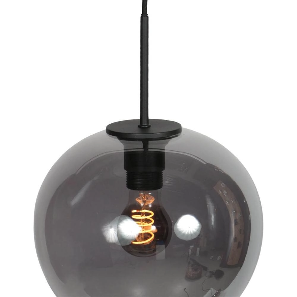 Hanglamp HaloSwap met 1 bol smoke glas Ø 25cm Steinhauer 8712746179743