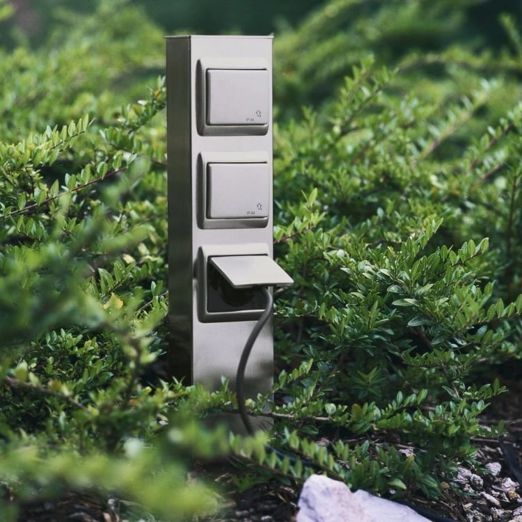 Staande buitenstopcontact Plugpole 3 voudig Albert 4007235921076