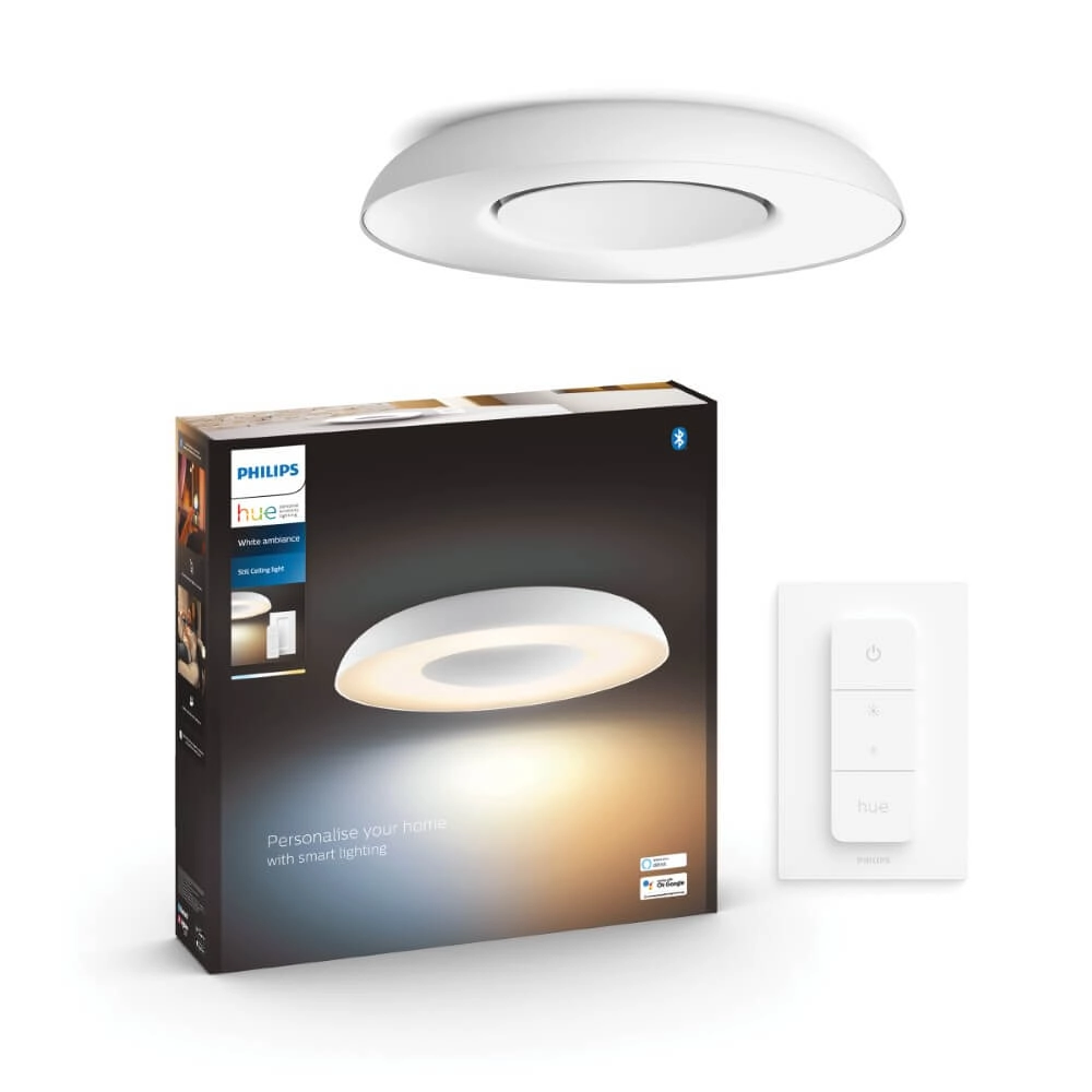 Plafondlamp Hue Still - White Ambiance Ø 39,1cm wit Philips 8719514341371