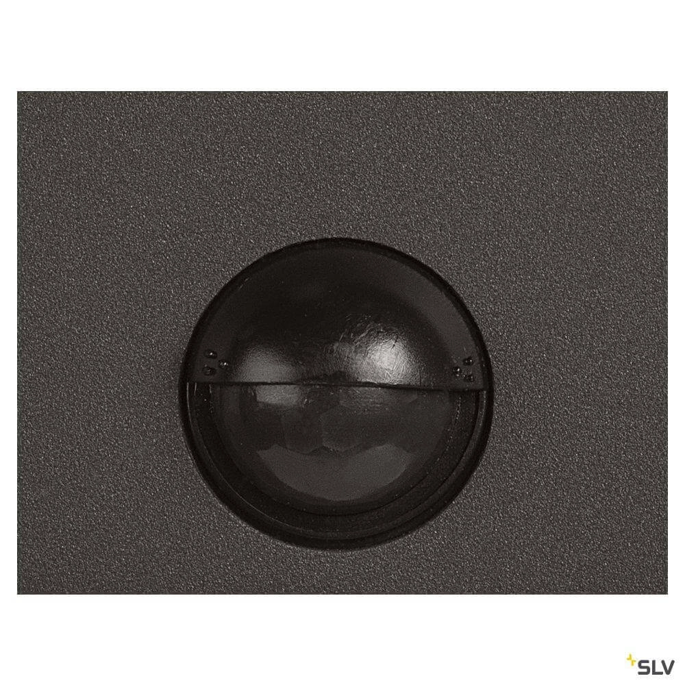 Antractiete buitenlamp Grafit met sensor vierkant SLV 4024163262705