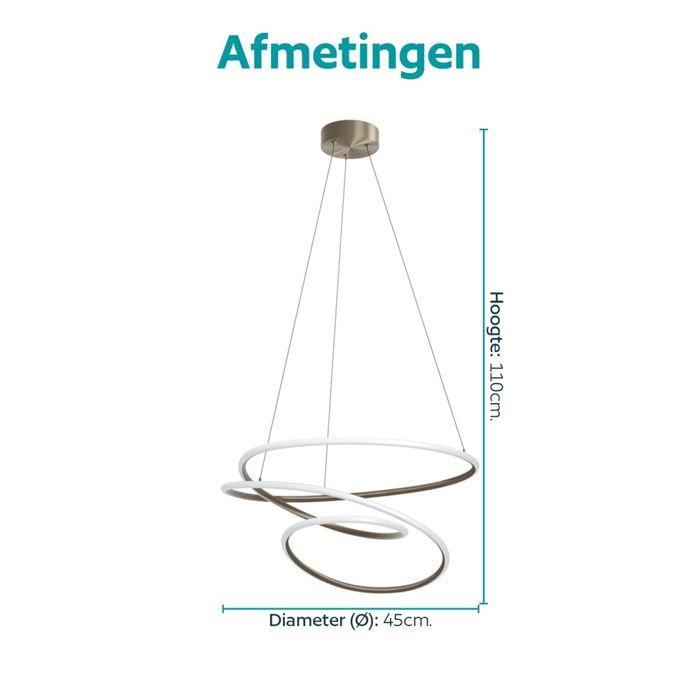 Moderne hanglamp Racale Ø 58cm brons Eglo 9008606391400