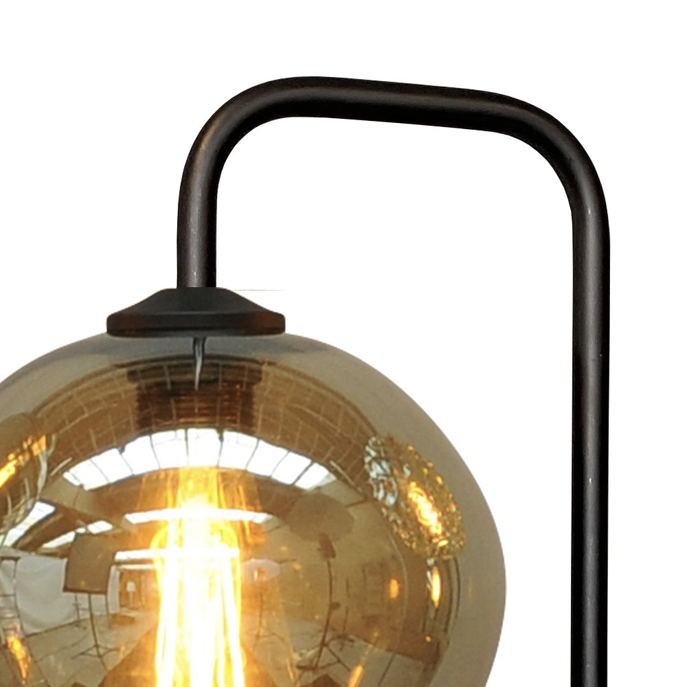 Zwarte wandlamp Quinto met smoke glas Masterlight 8718121250991