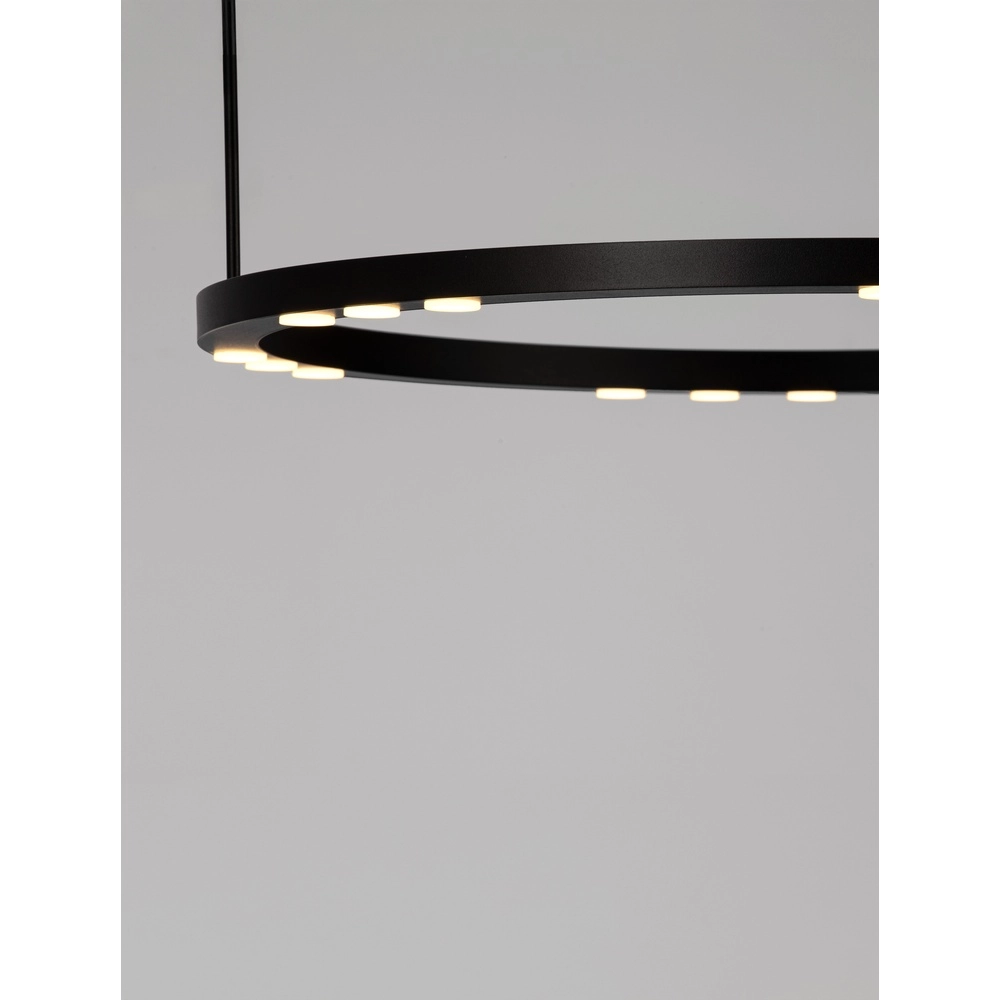 Sleek pendant lamp Lunette black Ø 660cm Lyora 5212017465191