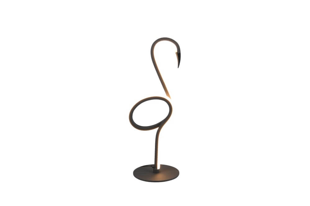 Zwarte flamingo led tafellamp Ingo Trio 4017807613698