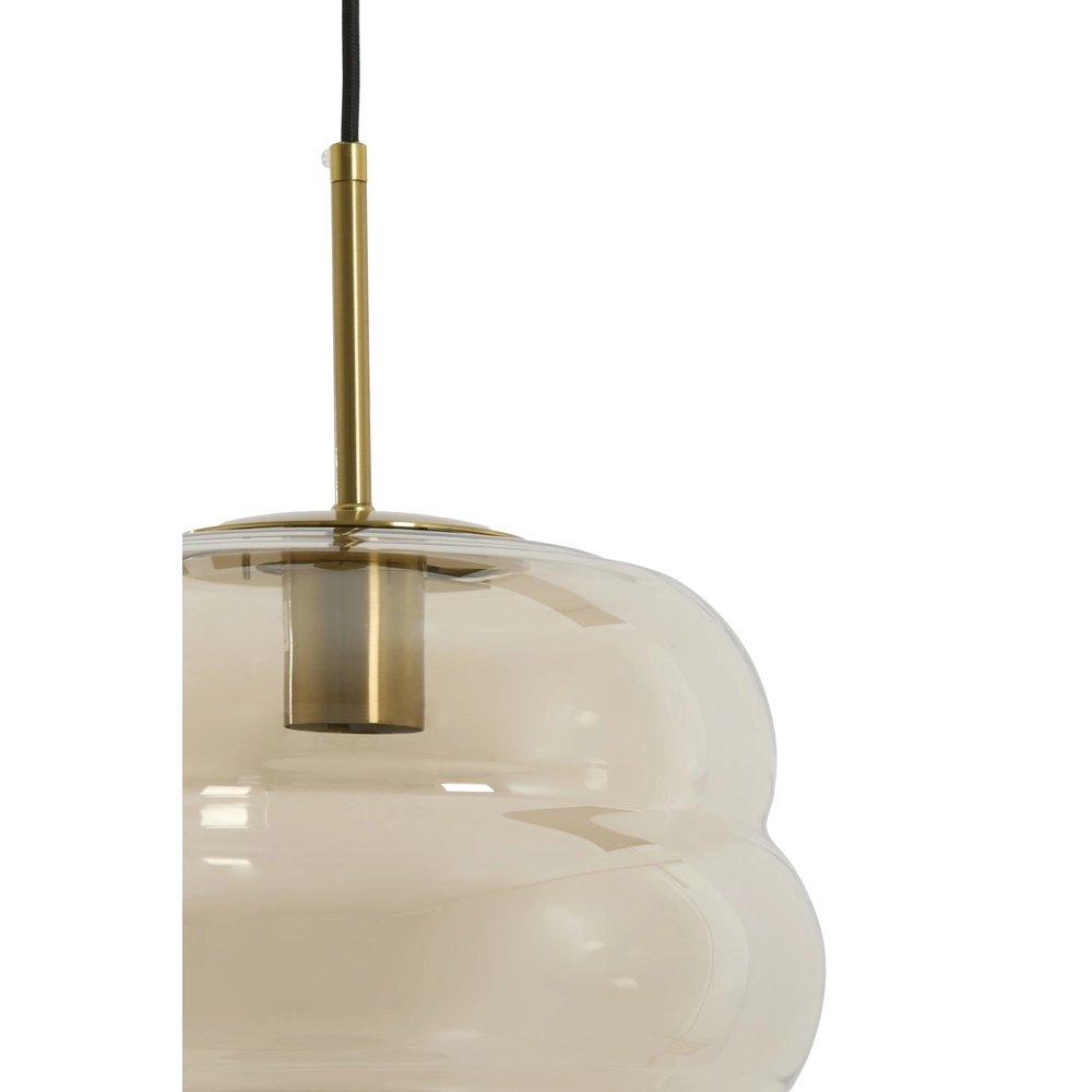 Ø 30cm hanglamp Misty met amber glas Light & Living 8717807645663