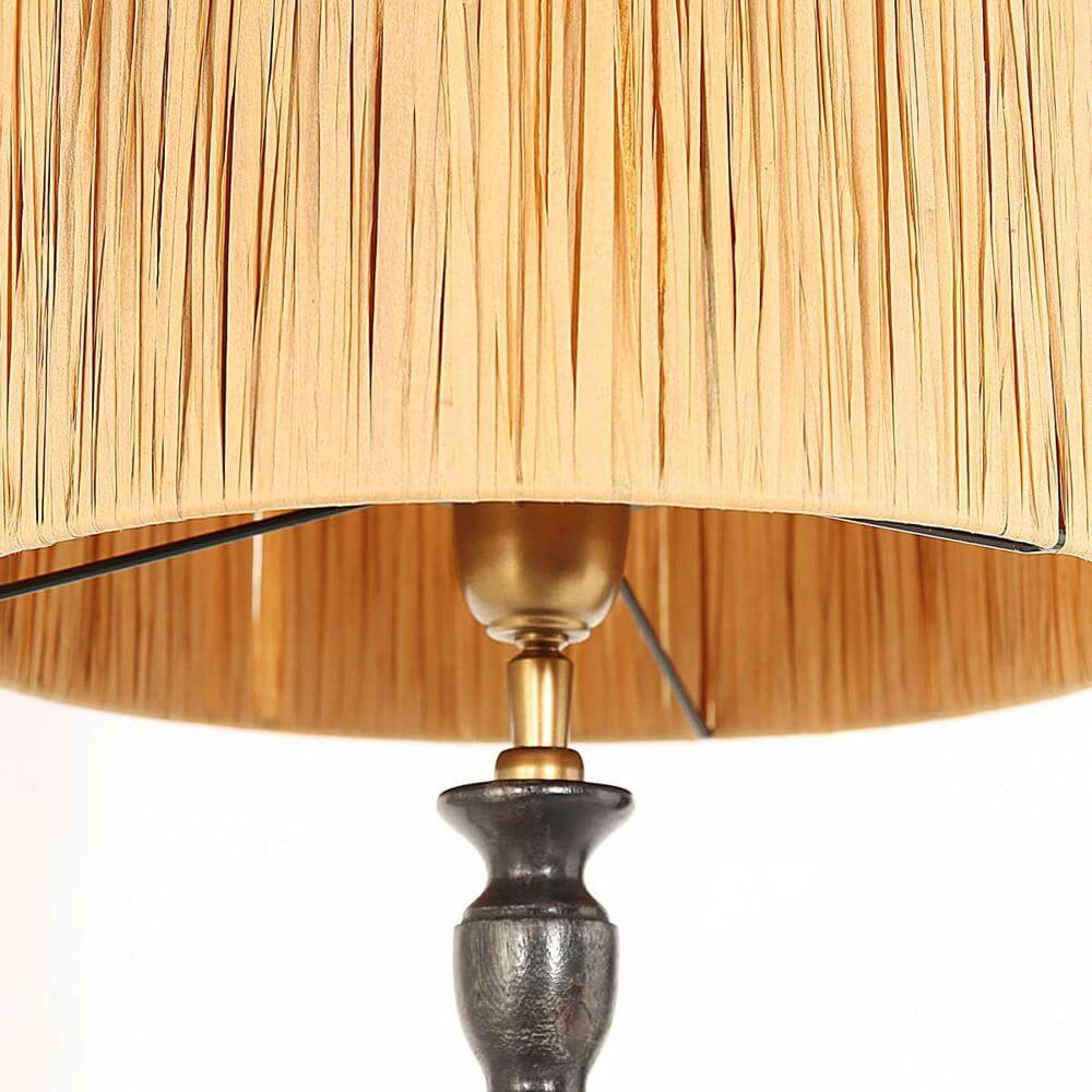 Tafellamp Bois met strokleurige kap Steinhauer 8712746172652