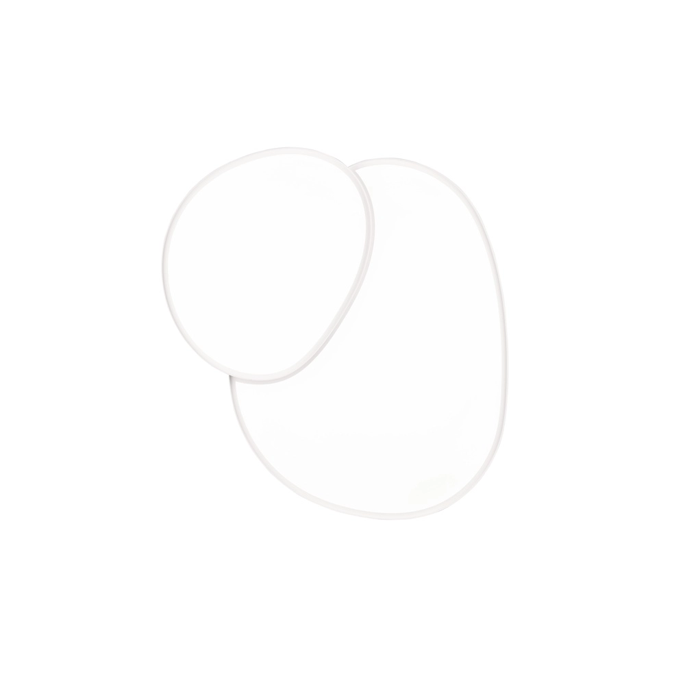 Organische plafonniere Rise 77cm wit Trio 4017807600605