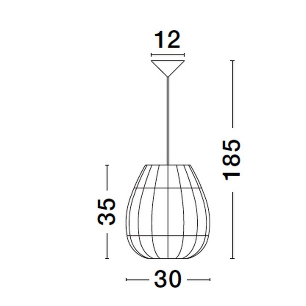Rotan hanglamp Marlo Ø 30cm Lyora 5212017438805