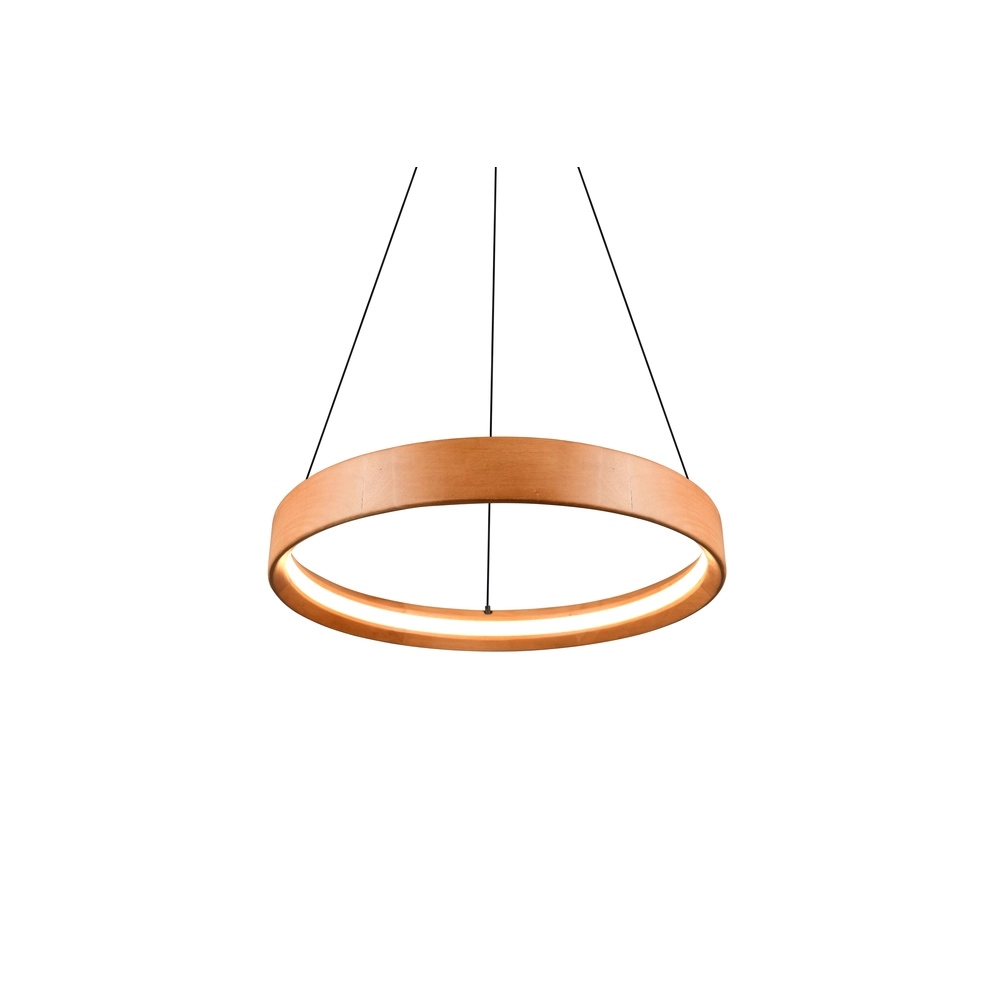 Design hanglamp Lynwood hout Ø 50cm Trio 4017807662269