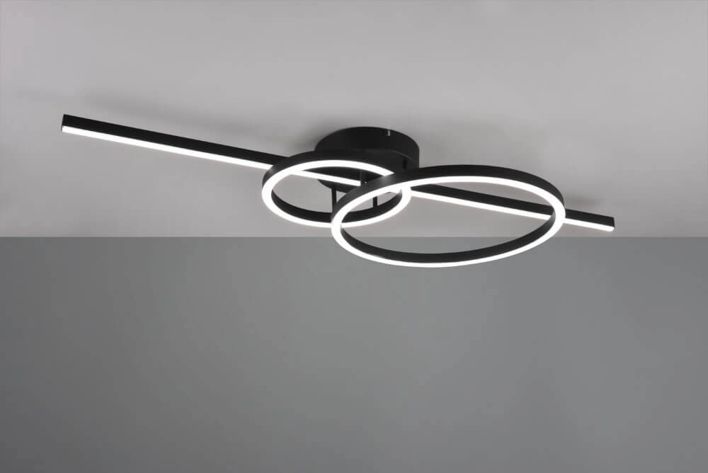 Plafondlamp Montilla zwart dimbaar Trio 4017807574746