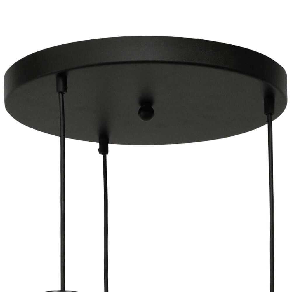 Vide hanglamp Bella 2 3-lichts met smoke glazen Masterlight 8718121340692