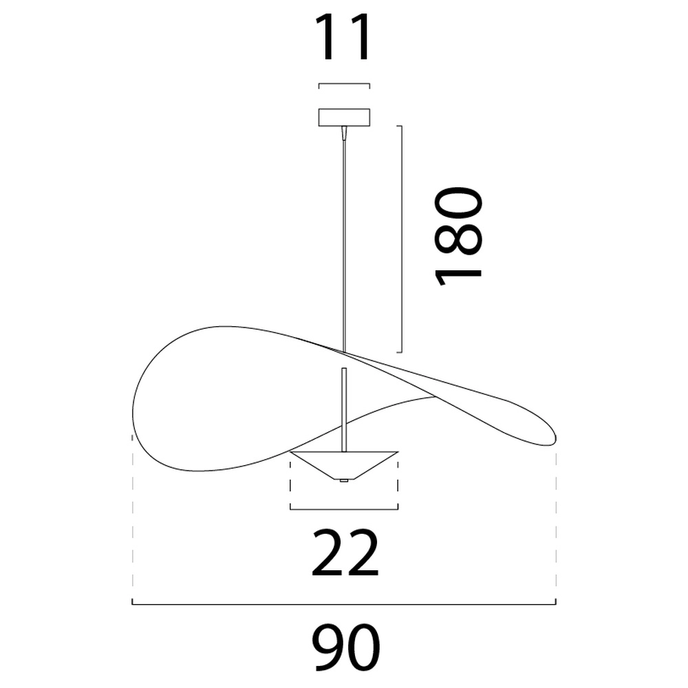 Ø 90cm led hanglamp Lente bladgoud Masterlight 8718121389318