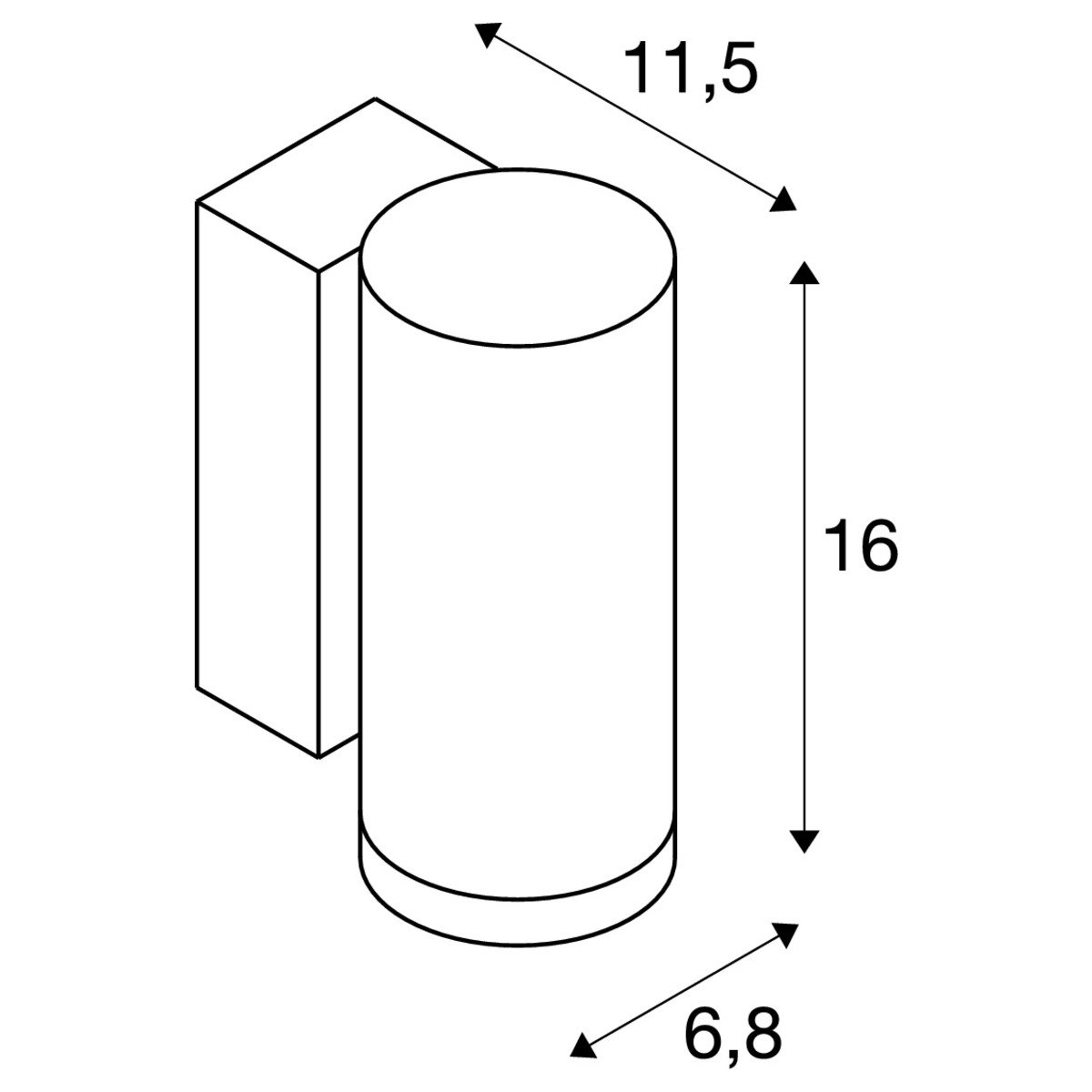 Ronde opbouwspot Enola Round S SLV 4024163235792