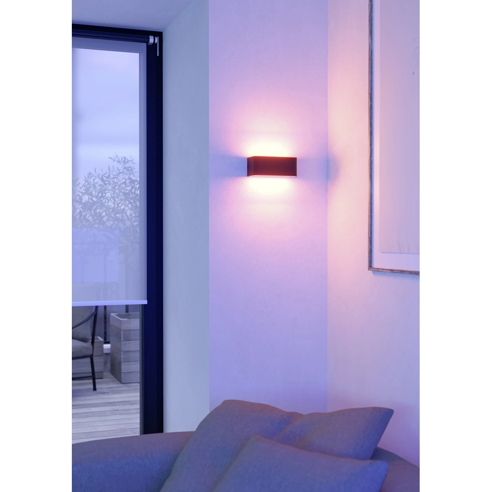 Slimme muurlamp Sania-Z zwart - led - 20cm Eglo 9008606361670