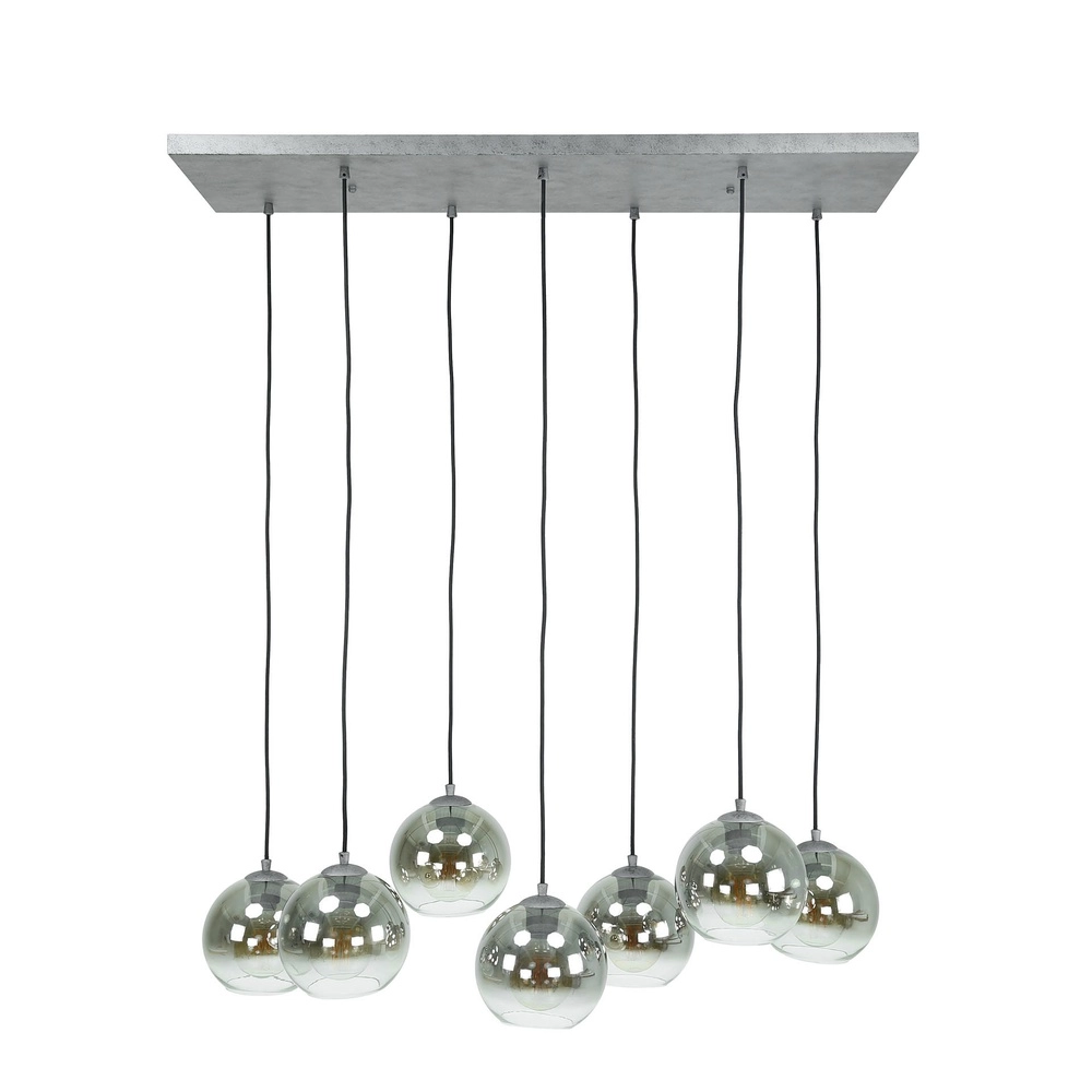 7L hanglamp Bubble met zilver fading glas Lyora 8716803511231