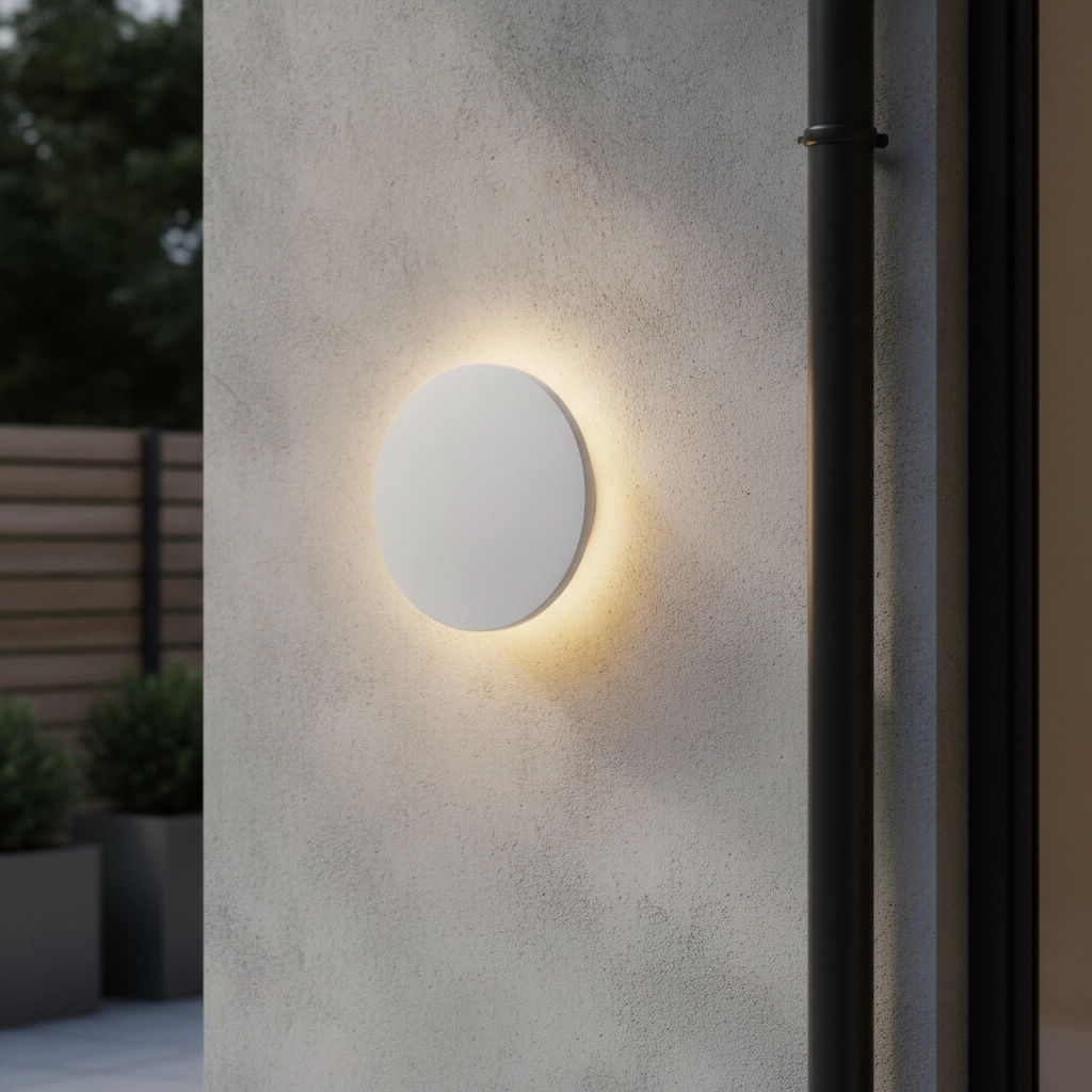 Ronde wandlamp Copper wit Ø 13,5cm