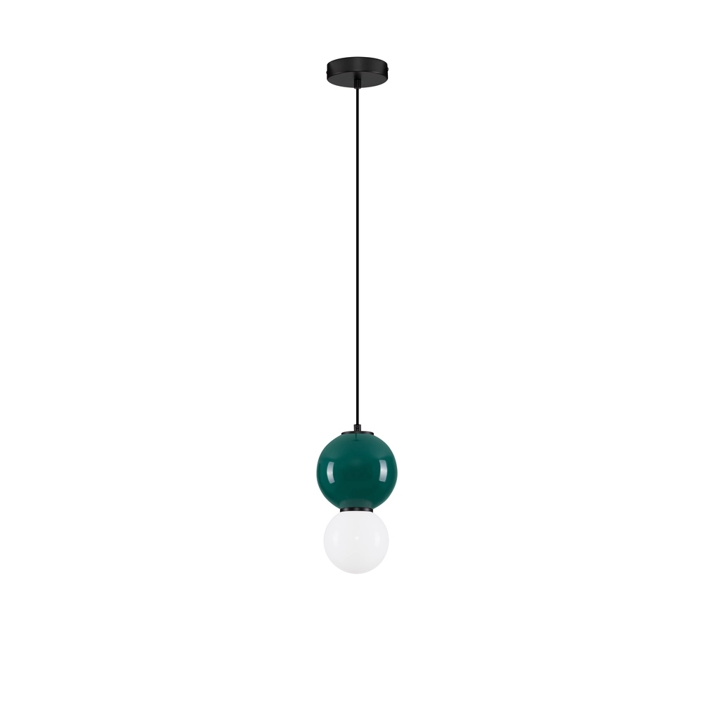 Hanglamp Noesis Ø 15cm groen met wit