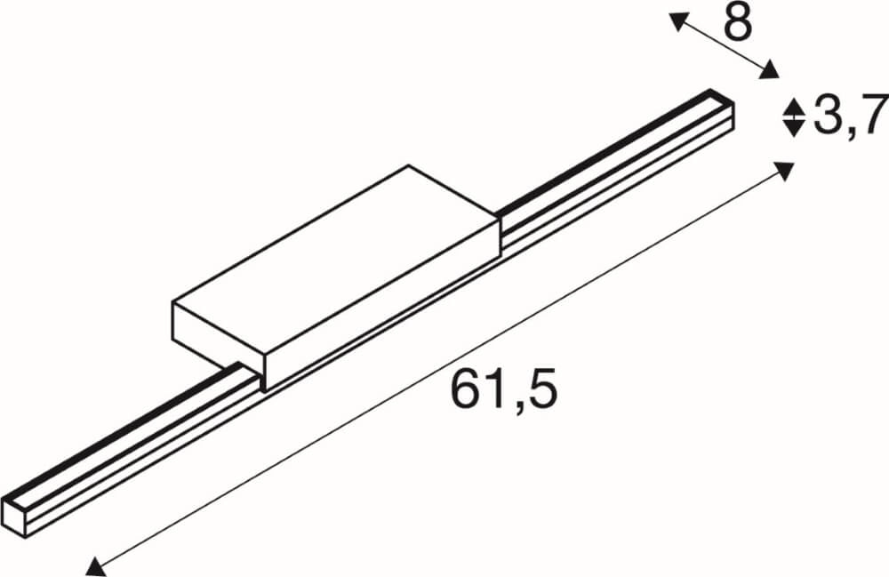 Led spiegel verlichting Glenos II zwart SLV 4024163236584
