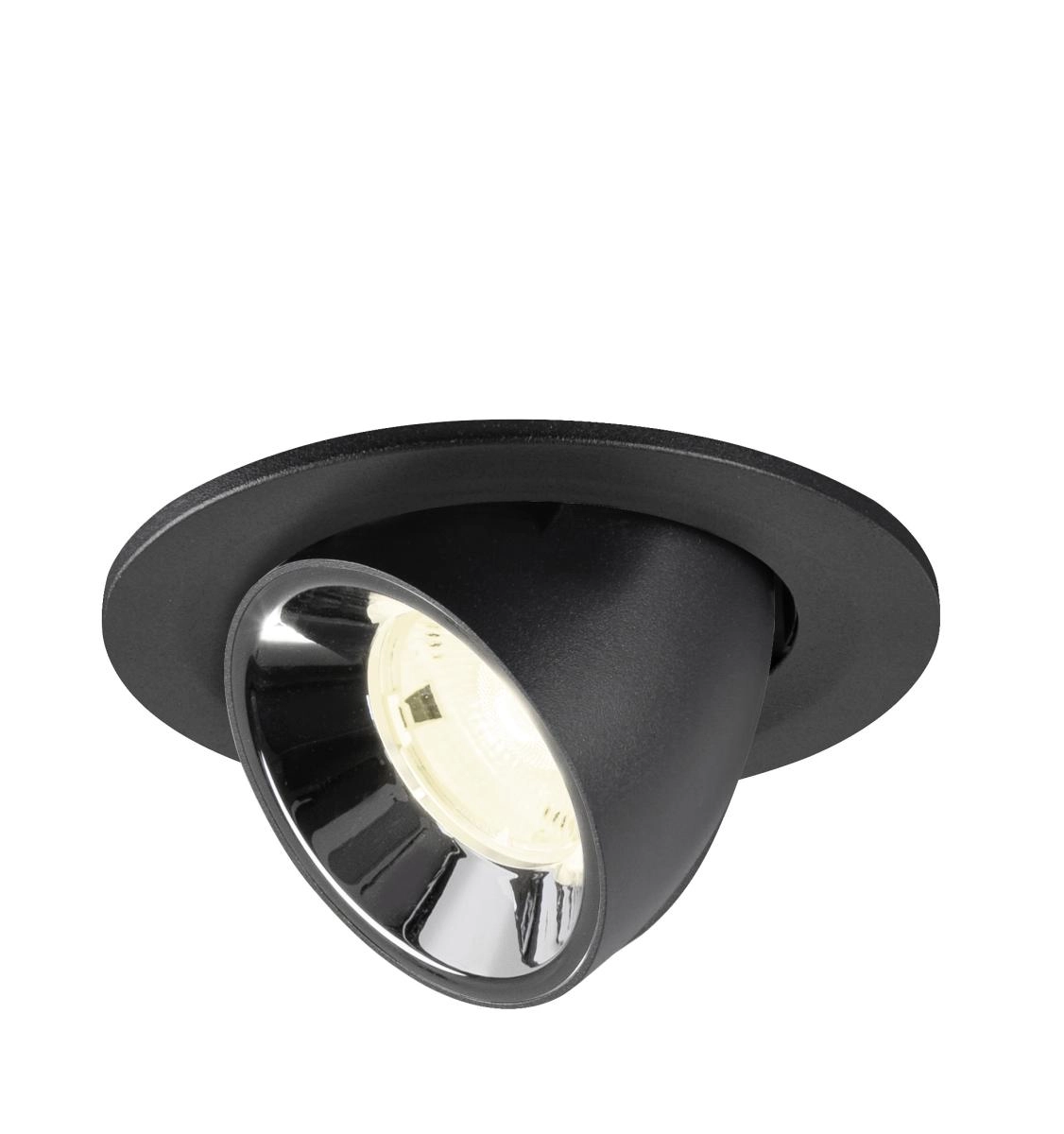 Inbouwspot Numinos Gimble S zwart/chroom 4000K - 20gr