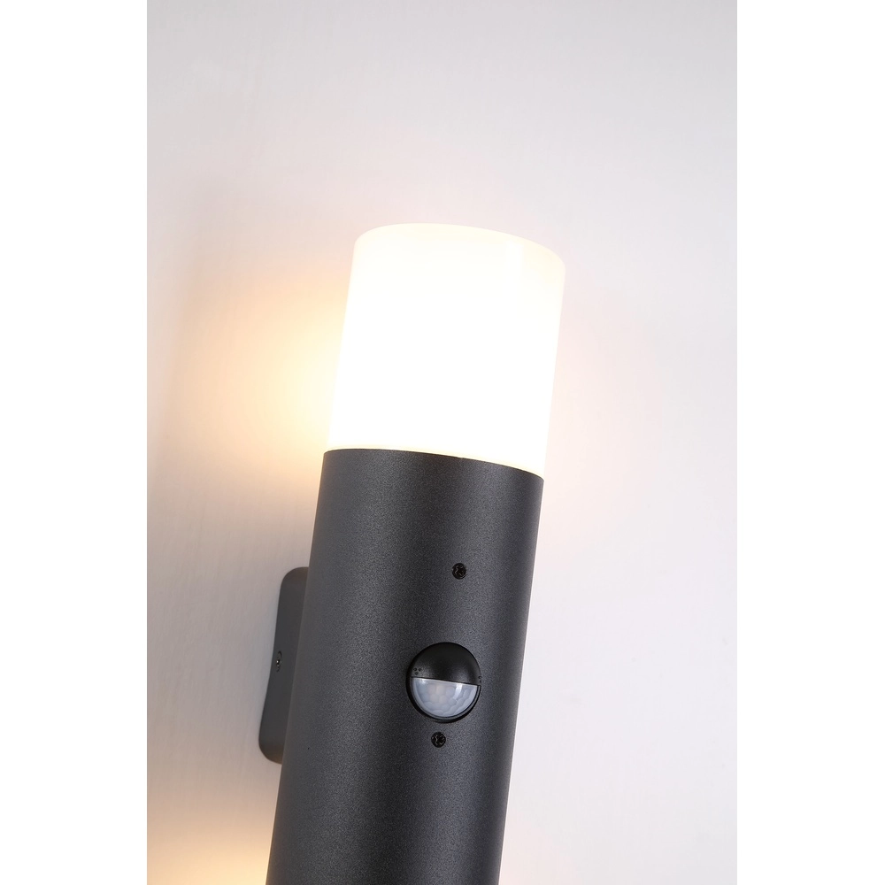 Wandlamp Colorado dubbel zwart met sensor Searchlight 5053423299105