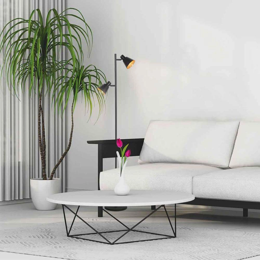 Vloerlamp Oeroe zwart met goud Steinhauer 8712746176360