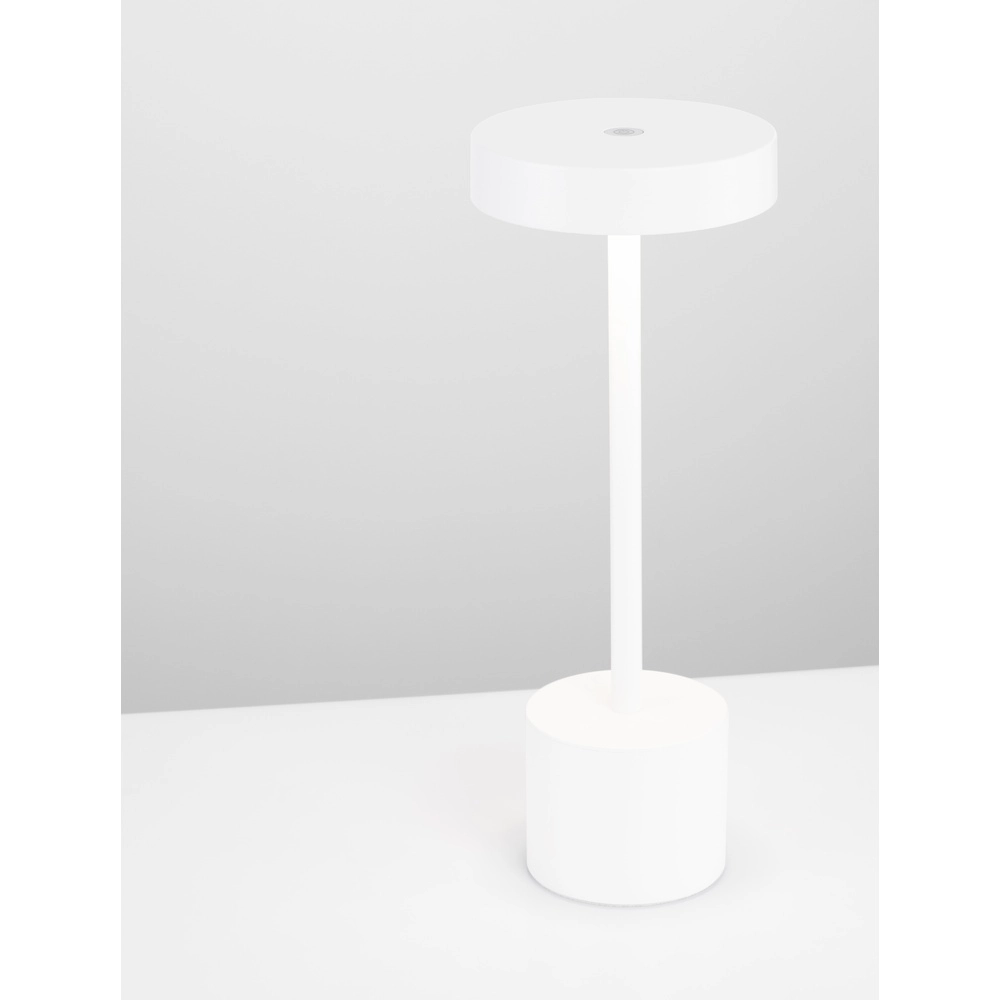 Design tafellamp Fumo oplaadbaar wit Lyora 5212017434746