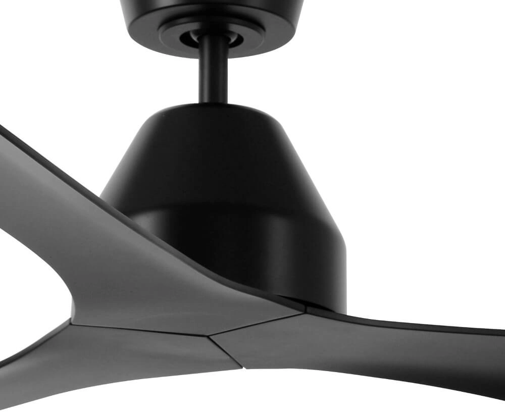 Plafondventilator zwart zonder lamp Whitehaven Ø 143cm IP55 Beacon 9333509136446