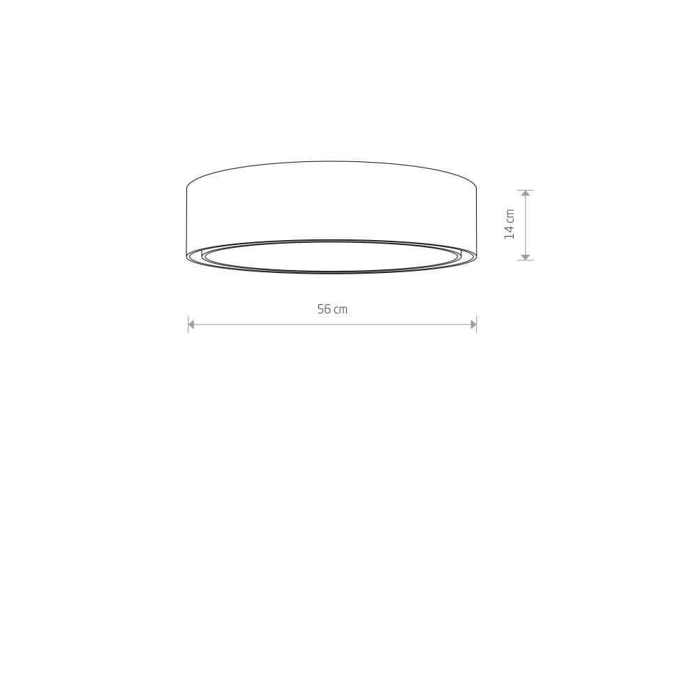 Witte plafondlamp Mist Ø 56cm Lyora 5903139894395