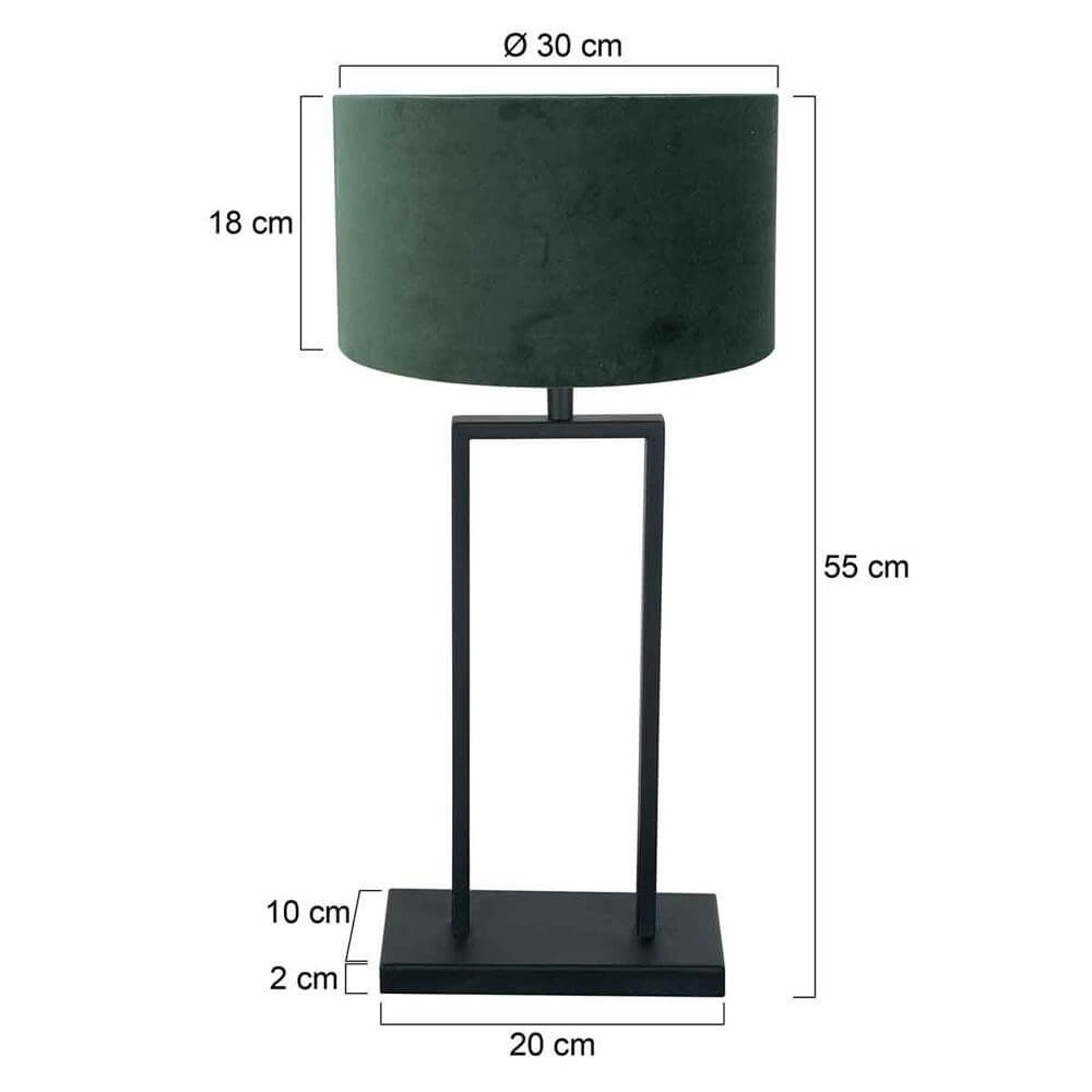 Tafellamp 55cm Stang met groene kap Steinhauer 8712746173994