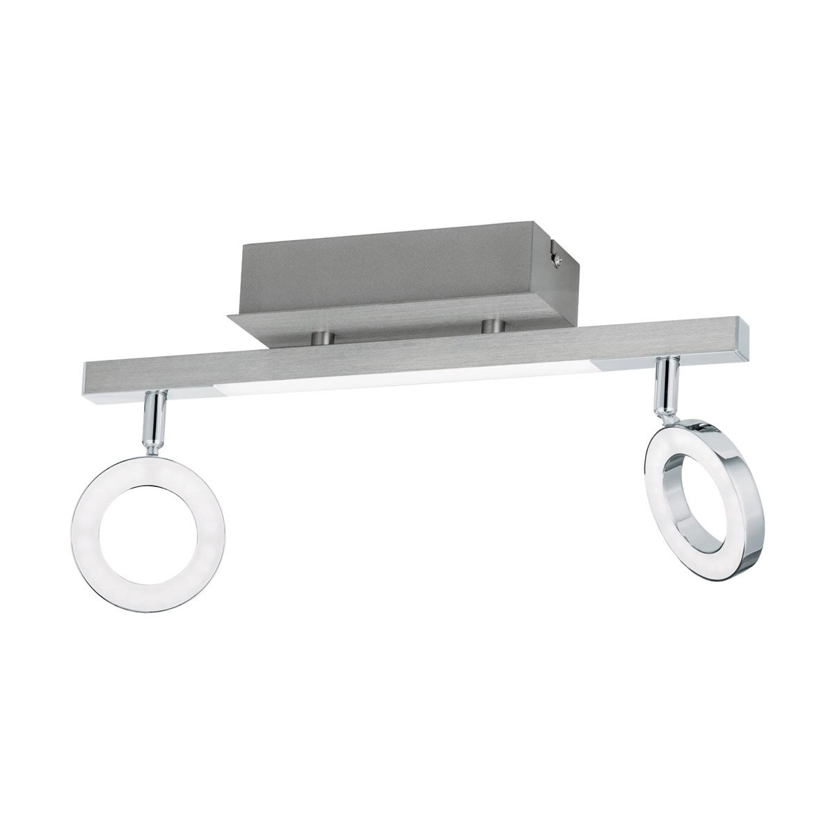 Plafondspots Cardillio 1 2-lichts metaalgrijs Plafondspots Cardillio 1 2-lichts metaalgrijs