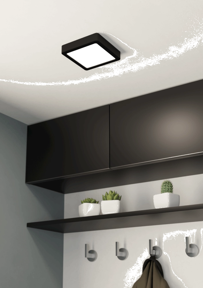 Badkamer lamp Fueva 5 IP44 - Zwart - 16cm Eglo 9008606245260