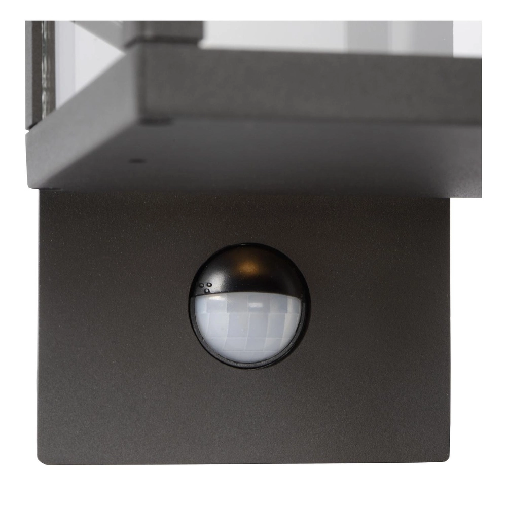 Desing wandlamp Clairette antraciet met bewegingssensor Lucide 5411212281104