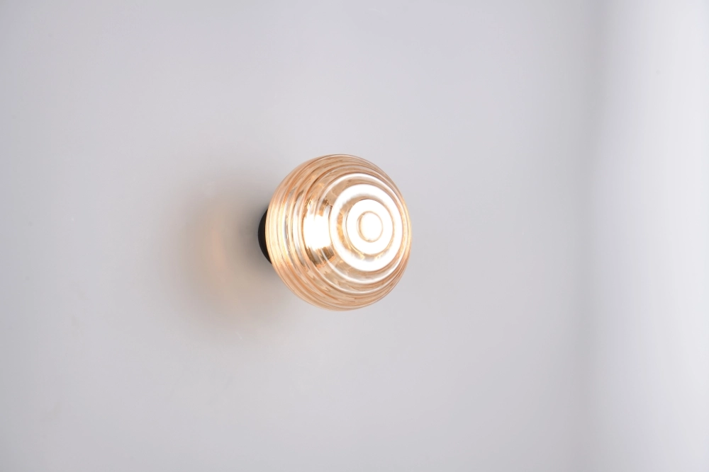 Wandlamp Earl amber glas oplaadbaar