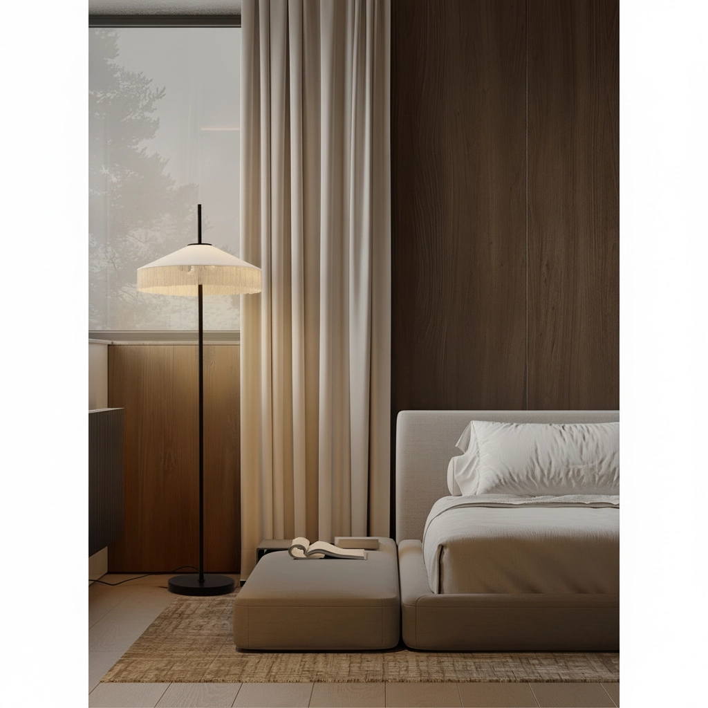 Tiffany vloerlamp Velvy beige