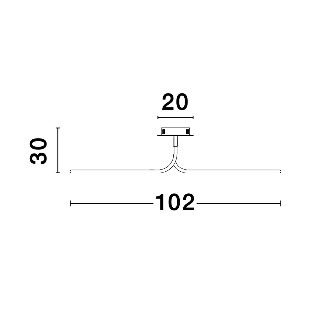 Plafondlamp Fungo krul wit Lyora 5212017419897