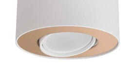 Witte opbouwspot Set met goud Lyora 5903139889698