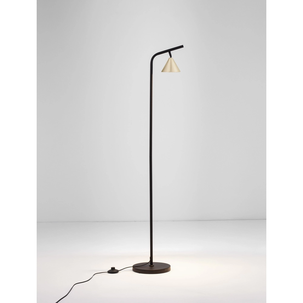 Vloerlamp Conico zwart met goud Lyora 5212017475473