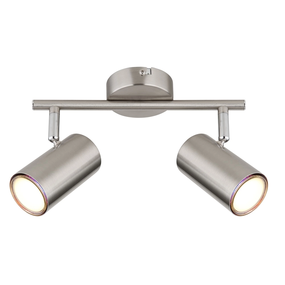2-lichts plafondlamp Allvi nikkel Globo 9007371457762