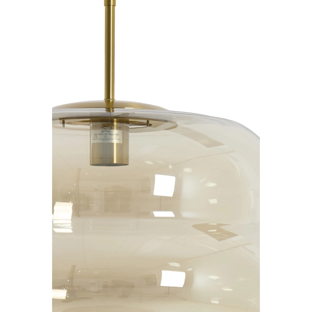 Ø 45cm hanglamp Misty met amber glas Light & Living 8717807645670