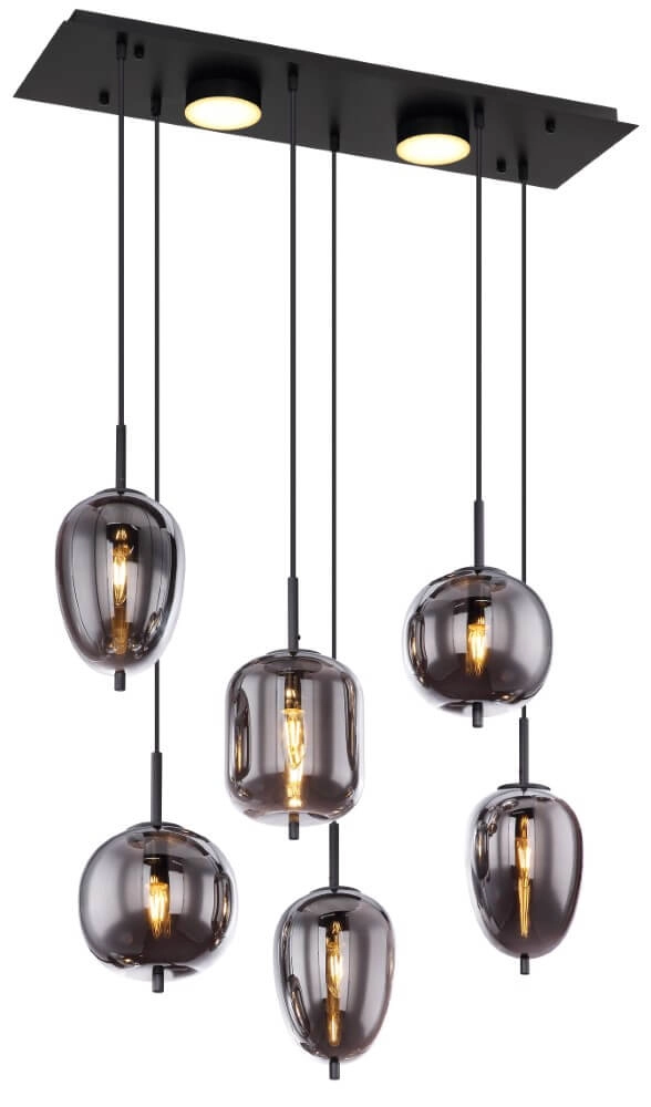 Design hanglamp Blacky 5-lichts Design hanglamp Blacky 5-lichts