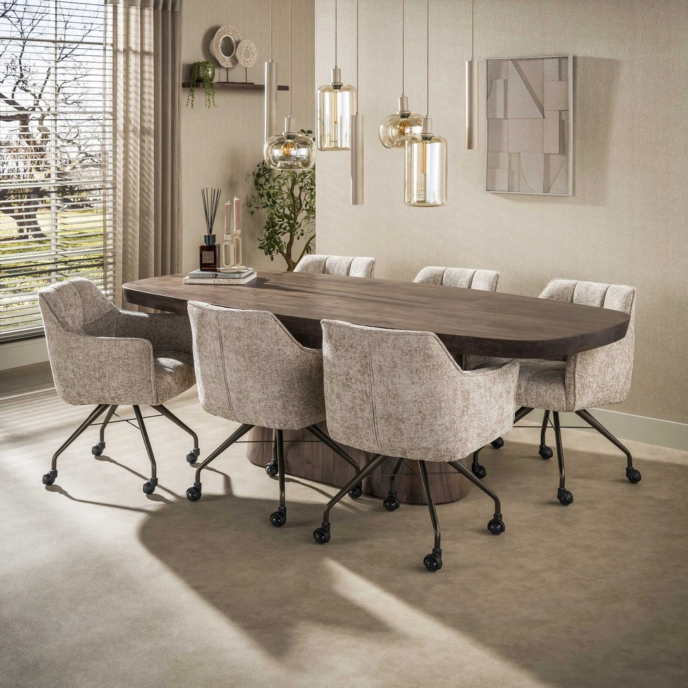 Eettafel hanglamp Serene 7-lichts - zand Lyora 8716803510920