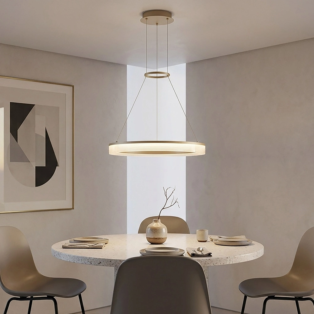 Design hanglamp Lumen Rings zand bruin Ø 45cm Searchlight 5,05342E+12