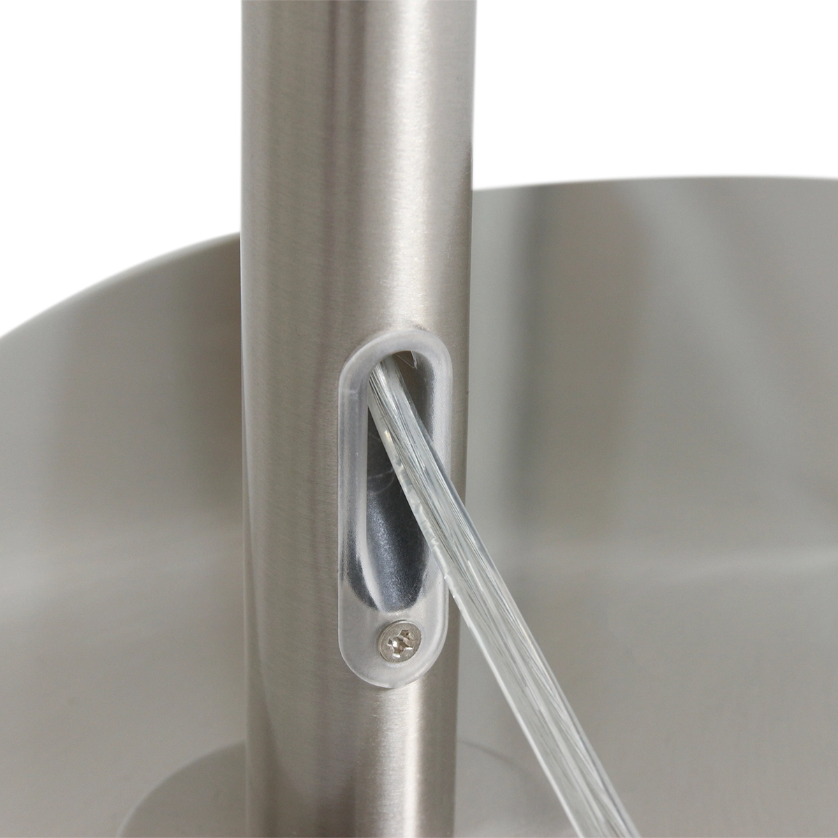 Vloer Leeslamp Prestige Chic RVS met 40cm wit linnen kap Steinhauer 8712746145724