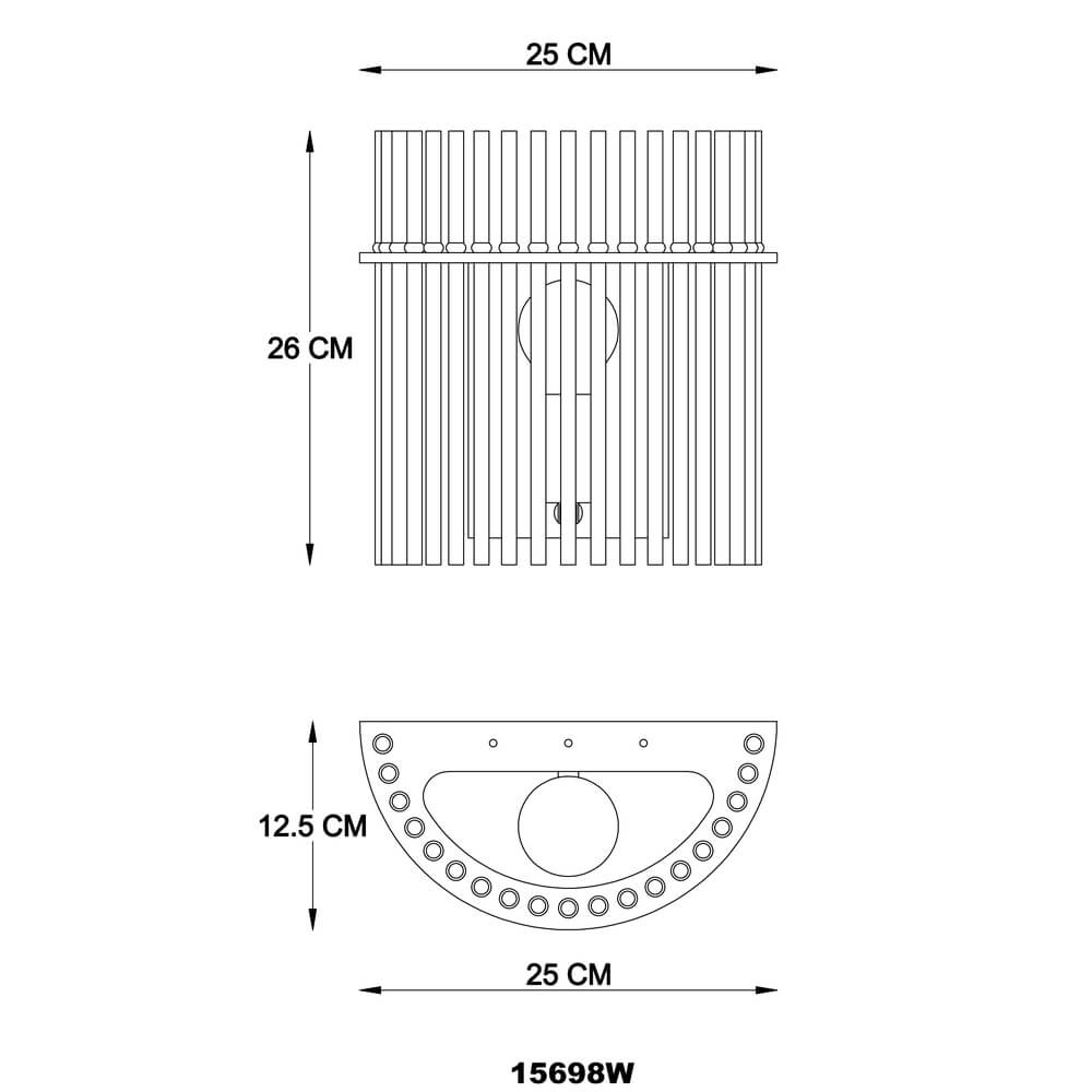 Zwarte wandlamp Gorley met smoke glas Globo 9007371474769
